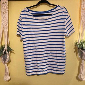 Blue and White Striped Old Navy Top